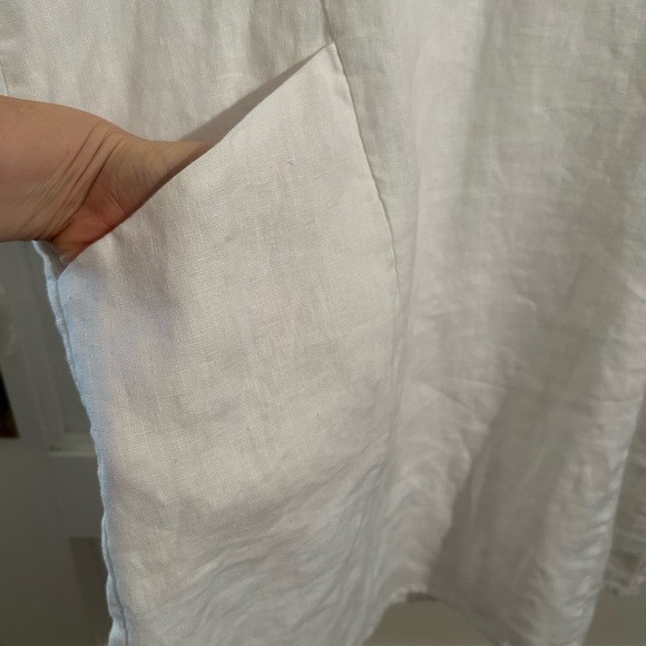 For Cynthia White Linen Dress - Picture 2 of 7